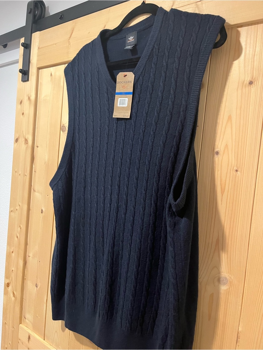 Dockers Men’s Navy Cable Knit Sweater Vest XL NWT ⛳️ - Picture 5 of 10